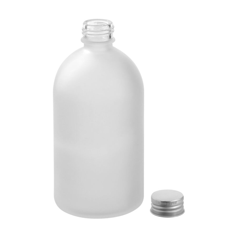 Lemon and Lime Verre Frost Glass Reusable Food Container Lid Silver 500ml — image 2