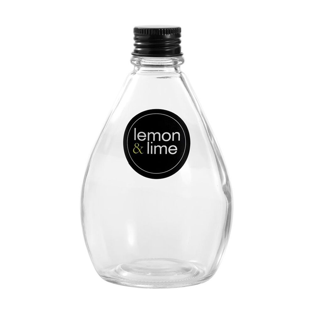 Lemon and Lime Verre Bulb Glass Reusable Food Container Lid Black 280ml (12 Pack) — image 2