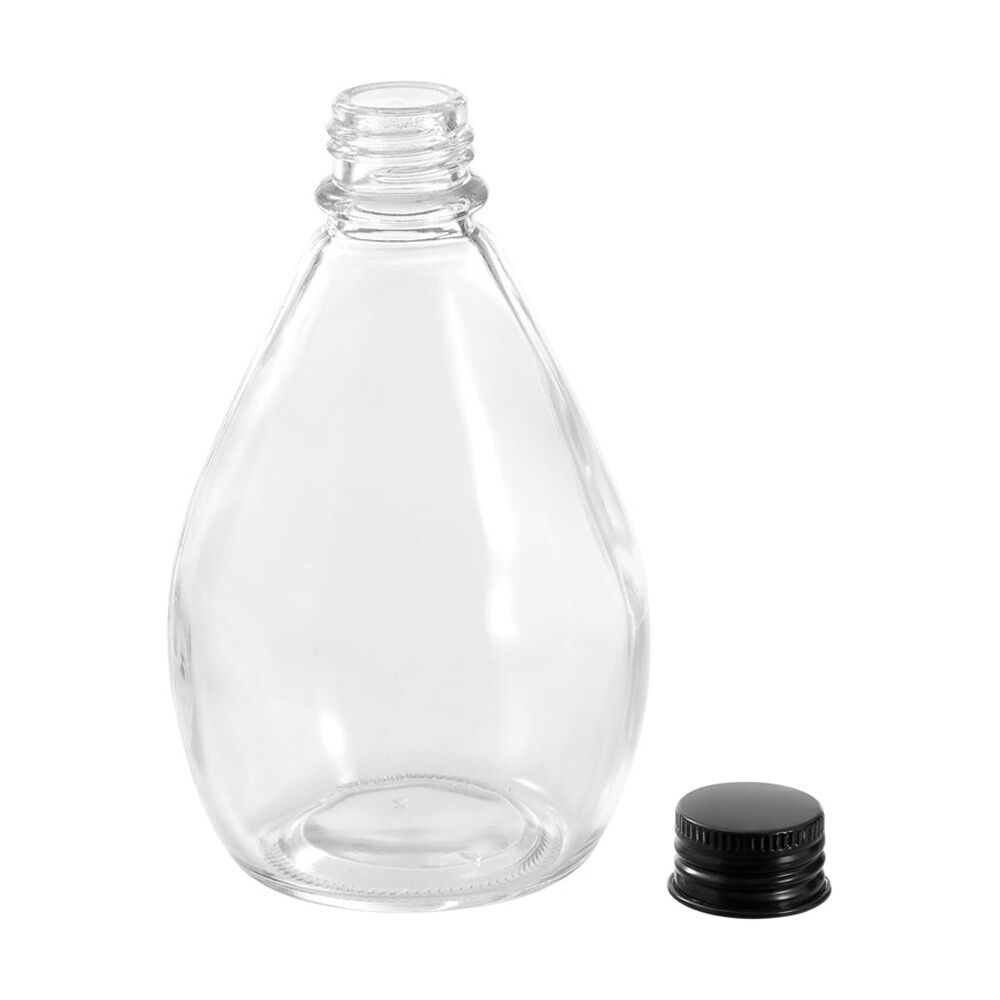 Lemon and Lime Verre Bulb Glass Reusable Food Container Lid Black 280ml (12 Pack) — image 3