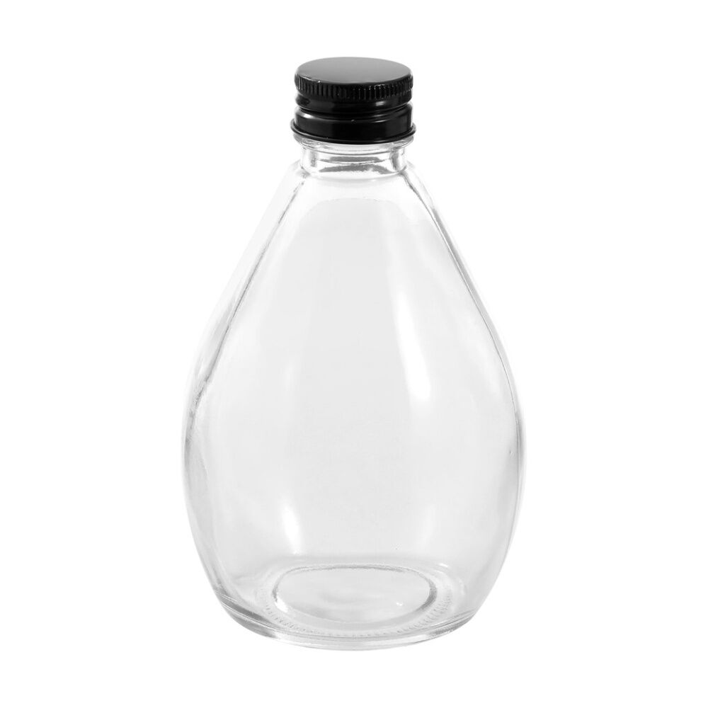 Lemon and Lime Verre Bulb Glass Reusable Food Container Lid Black 350ml (12 Pack) — image 4