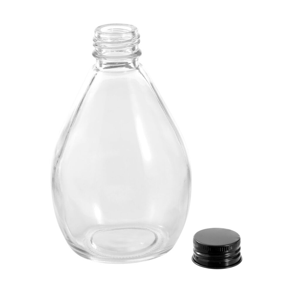 Lemon and Lime Verre Bulb Glass Reusable Food Container Lid Black 350ml (24 Pack) — image 3