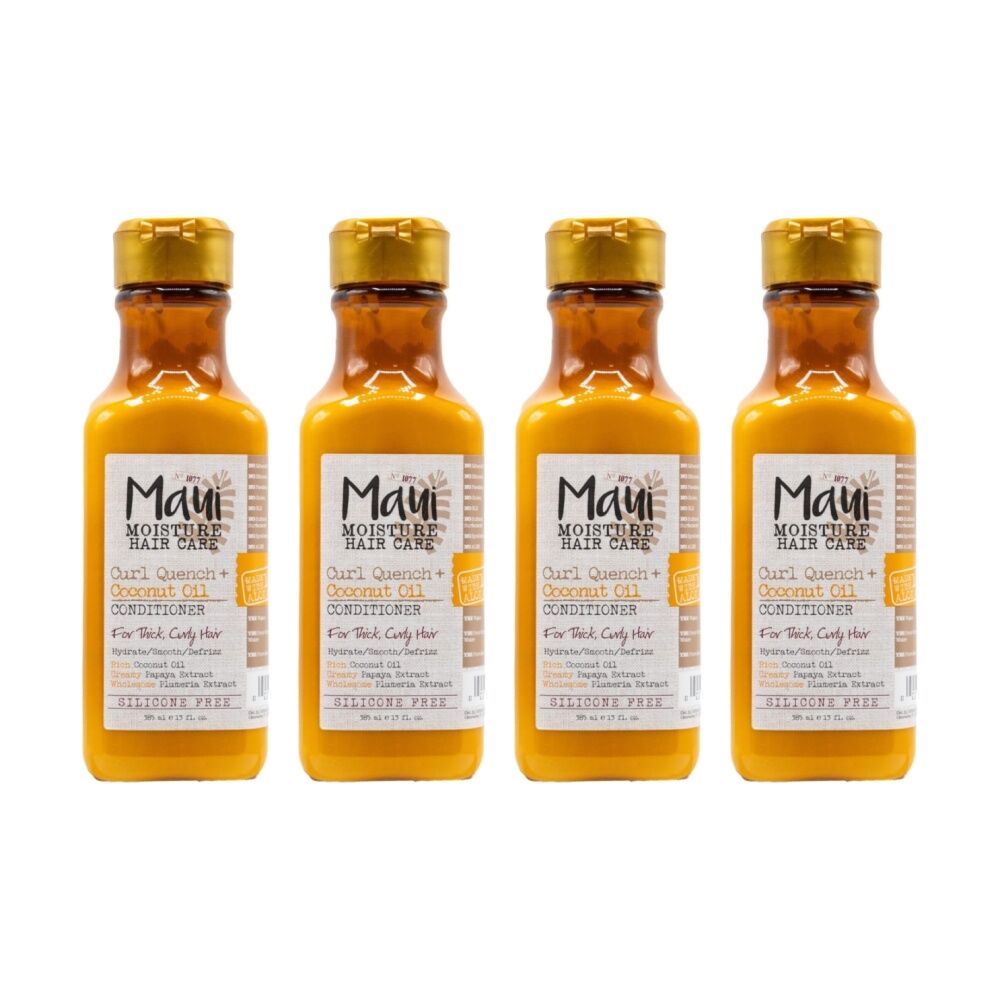 Maui Moisture Hair Care Conditioner Thick 385ml Curl Quench & Coconut Oil (4 Pack)