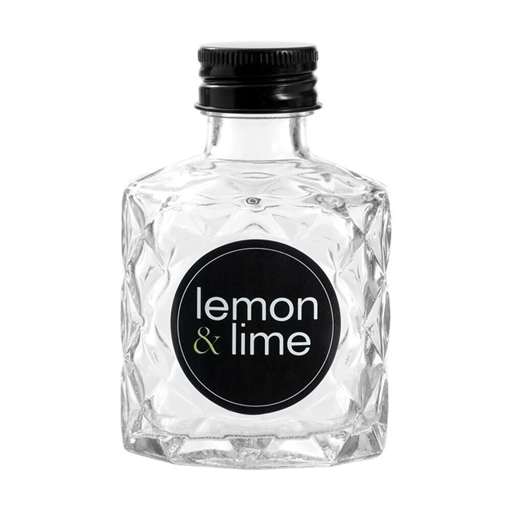 Lemon and Lime Verre Quilt Glass Reusable Food Container Lid Black 100ml