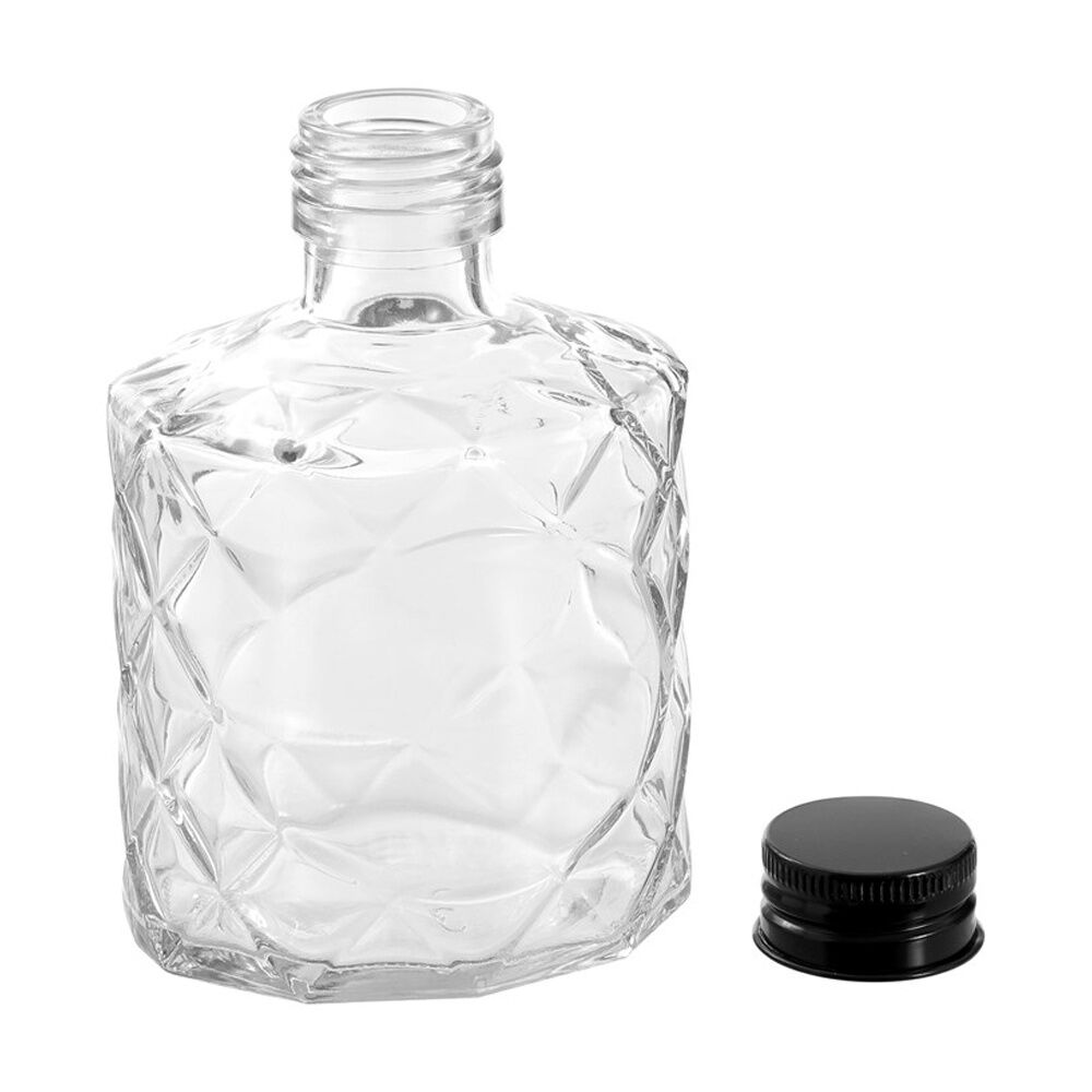 Lemon and Lime Verre Quilt Glass Reusable Food Container Lid Black 200ml — image 2