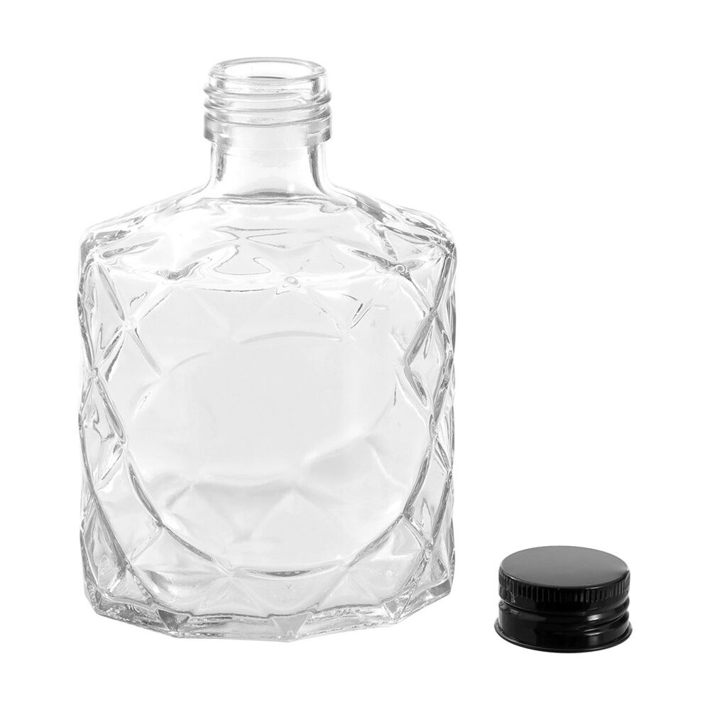 Lemon and Lime Verre Quilt Glass Reusable Food Container Lid Black 360ml — image 2