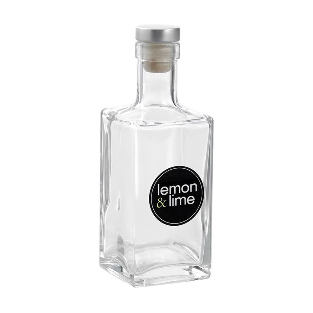 Lemon and Lime Verre Square Glass Bottle Reusable Food Container 270ml — image 2