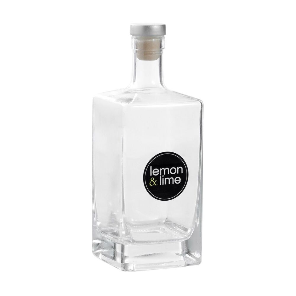 Lemon and Lime Verre Square Glass Bottle Reusable Food Container 520ml — image 2