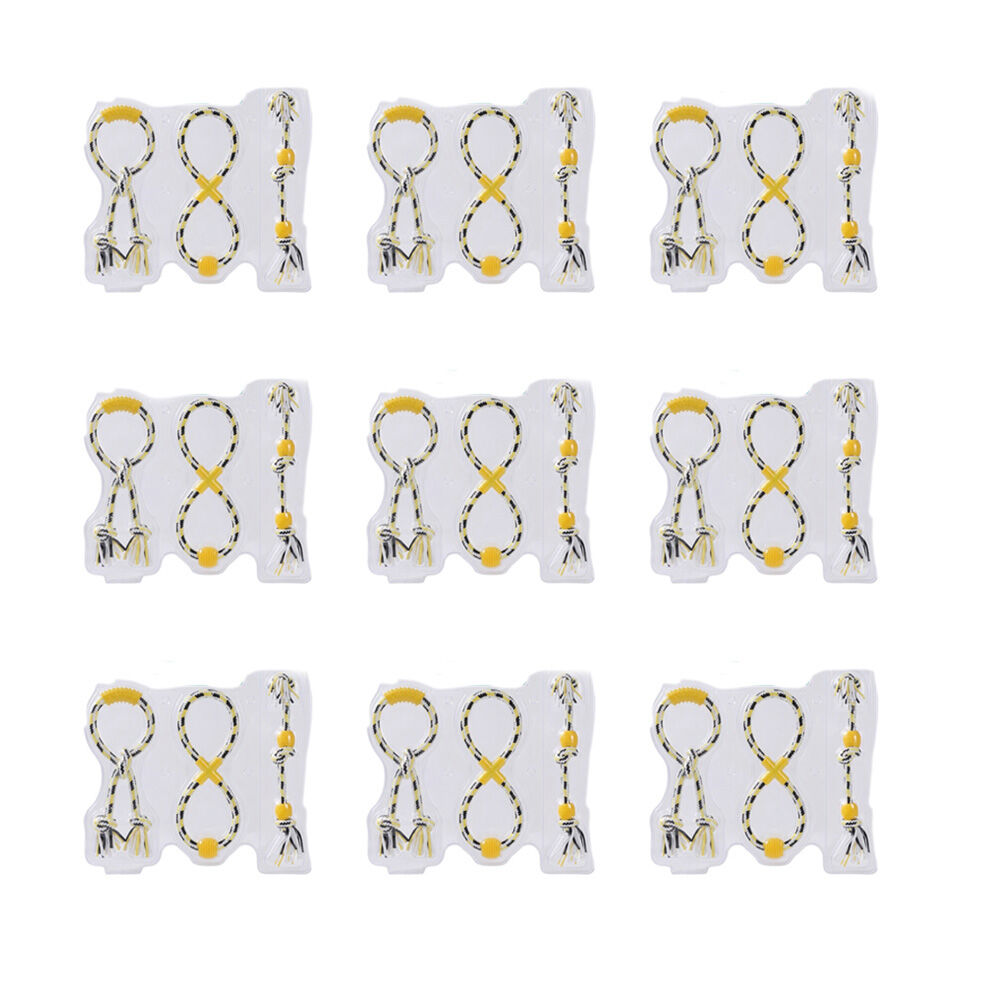 Paws and Claws 3pc Paws And Claws Pet Dog Rope Rubber Tuggers Toy Set 50cm 37cm 33cm (12 Pack)