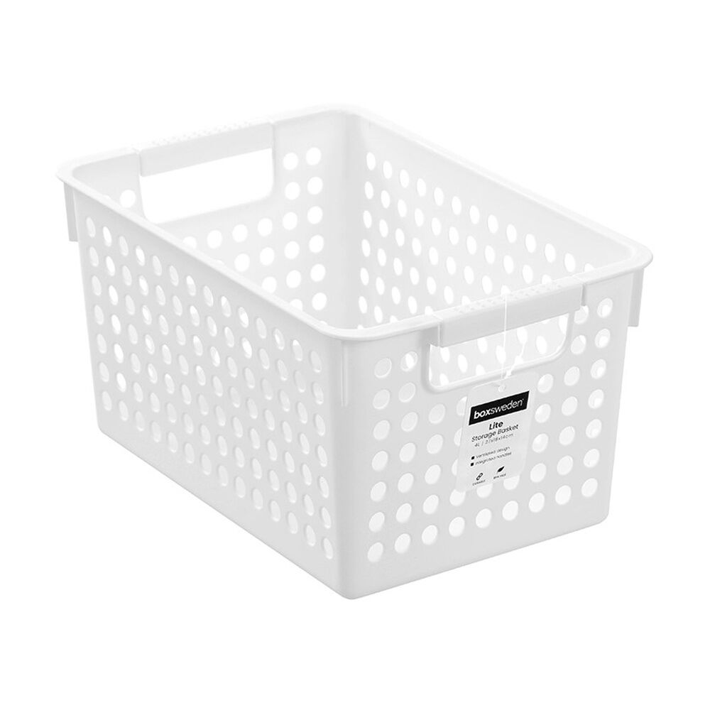 Boxsweden Lite Basket Home Organiser Storage Container Asst 4L 27x18x14cm (6 Pack) — image 7