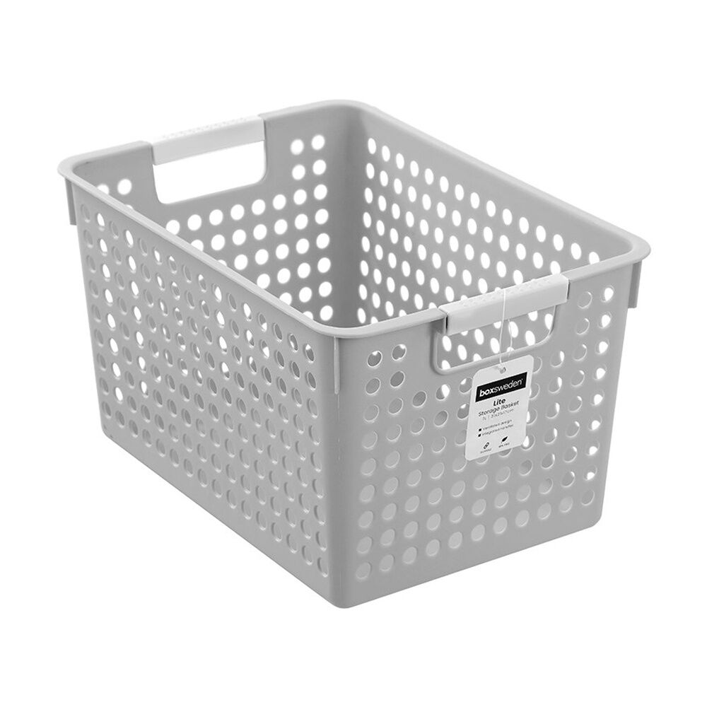 Boxsweden Lite Basket Home Organiser Storage Container Asst 7L 31x21x17cm Boxsweden