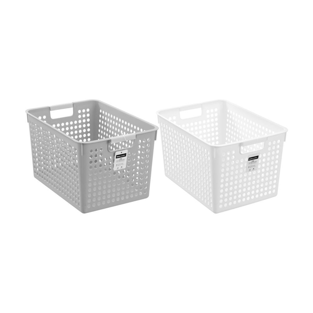 Boxsweden Lite Basket Home Organiser Storage Container Ast 12L 35x25.5x21cm (6 Pack) — image 3