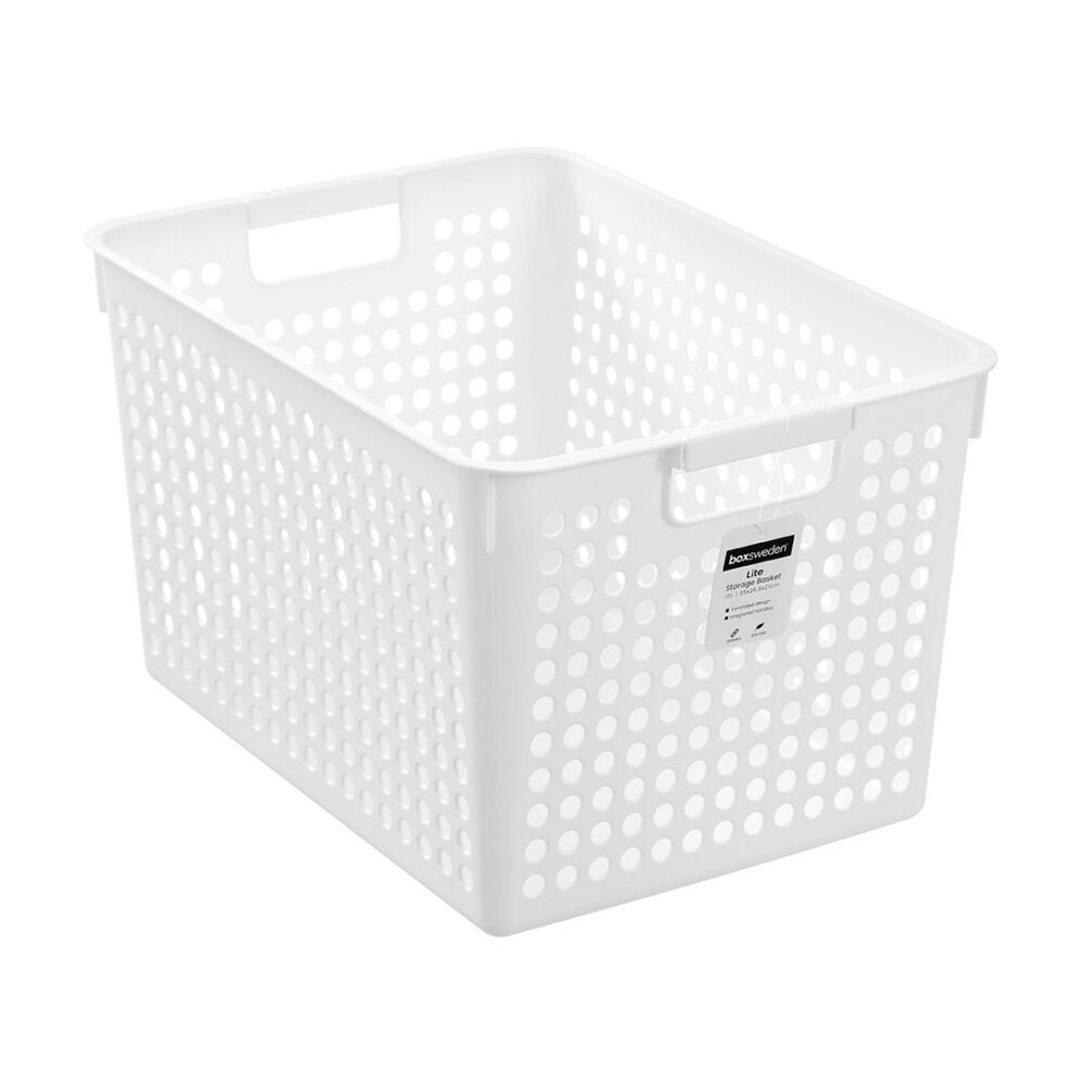 Boxsweden Lite Basket Home Organiser Storage Container Ast 12L 35x25.5x21cm (6 Pack) — image 7