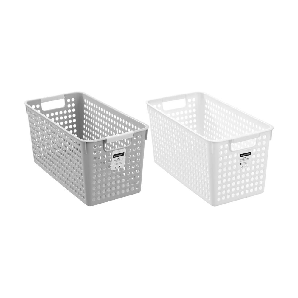 Boxsweden Lite Basket Home Organiser Storage Container Assorted 10L (12 Pack) — image 3