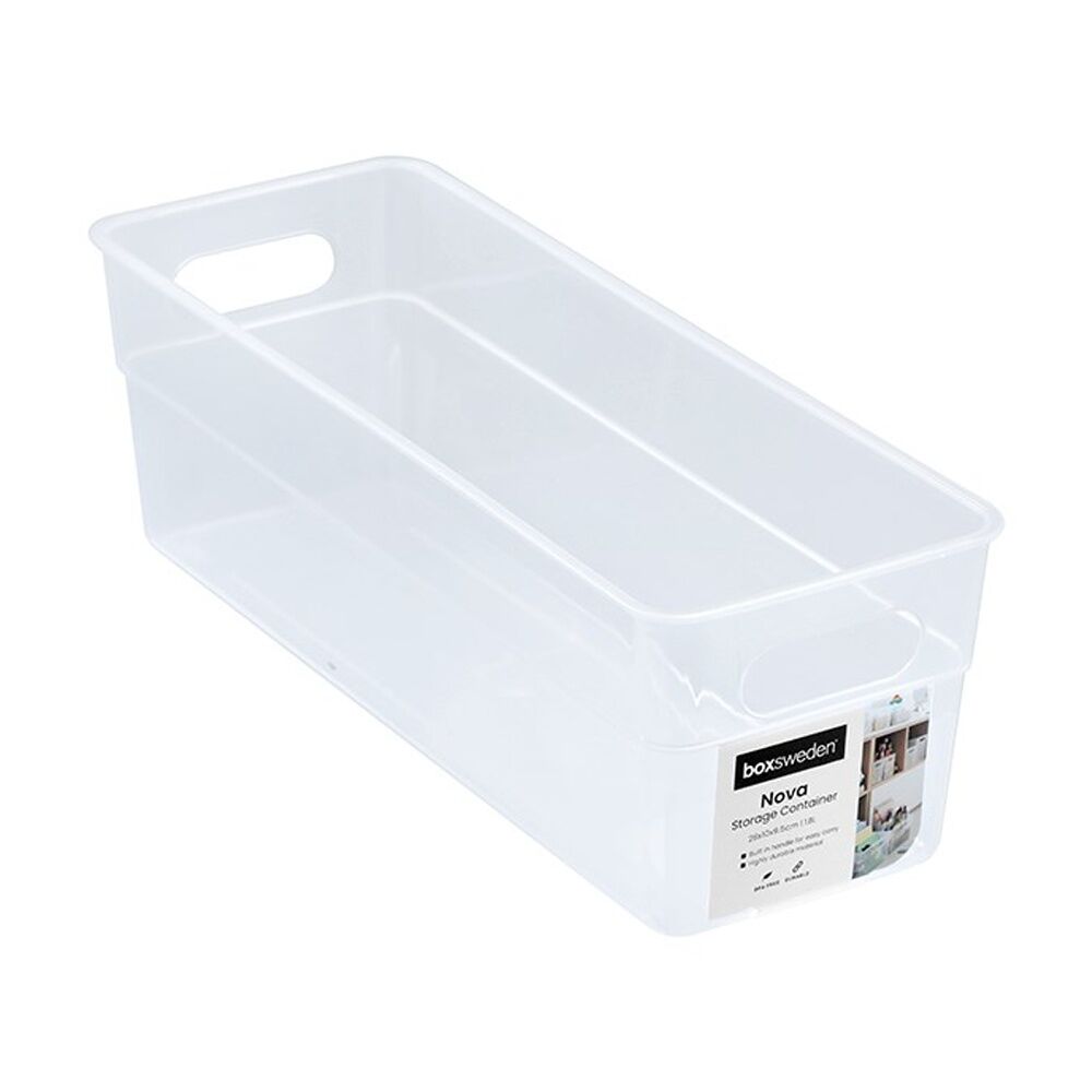 Boxsweden Nova Home/Office Plastic Storage Container 1.8L 28x10x9.5cm (12 Pack) — image 2