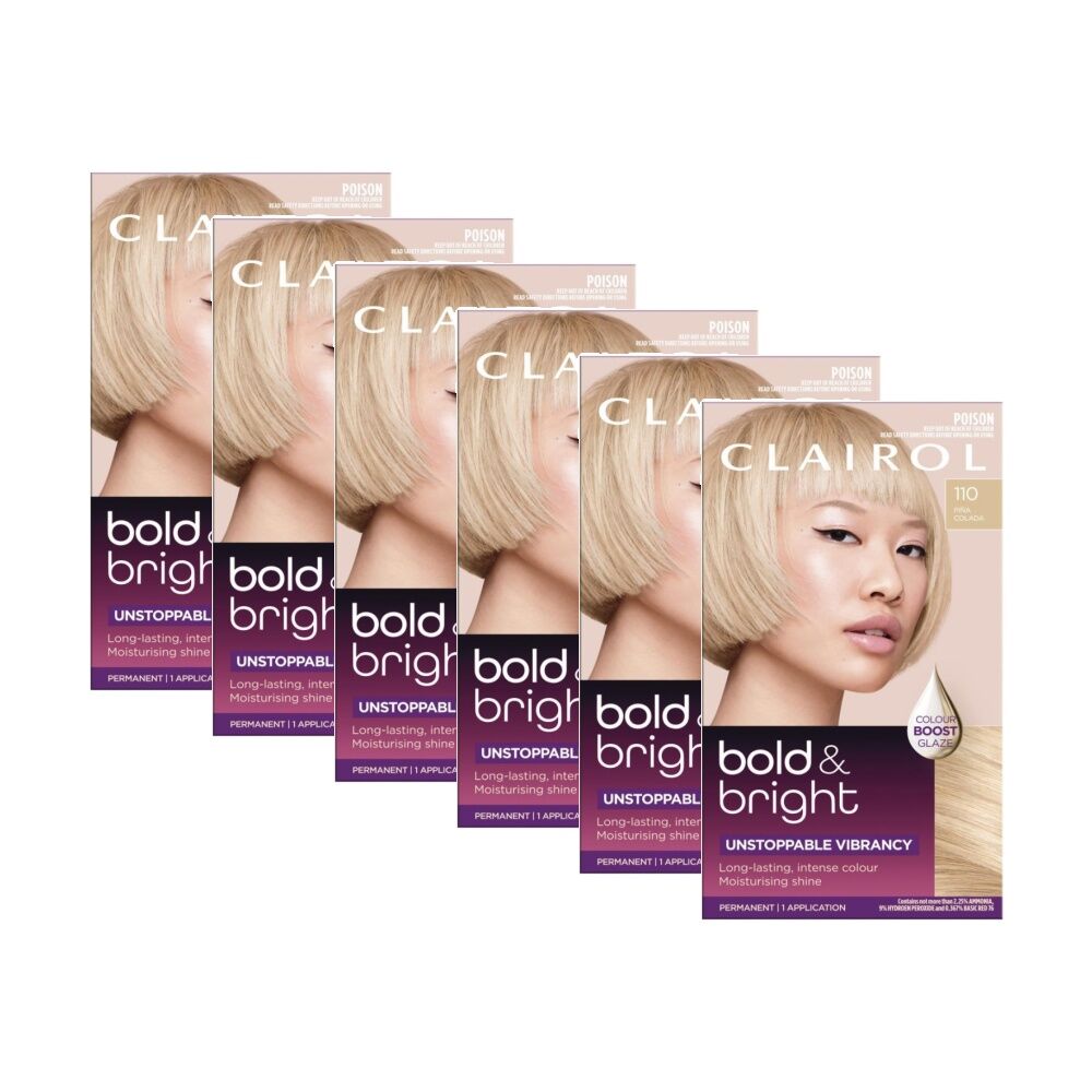 Clairol Permanent Hair Colour 1 Application Bold And Bright 110 Pina Colada (6 Pack)