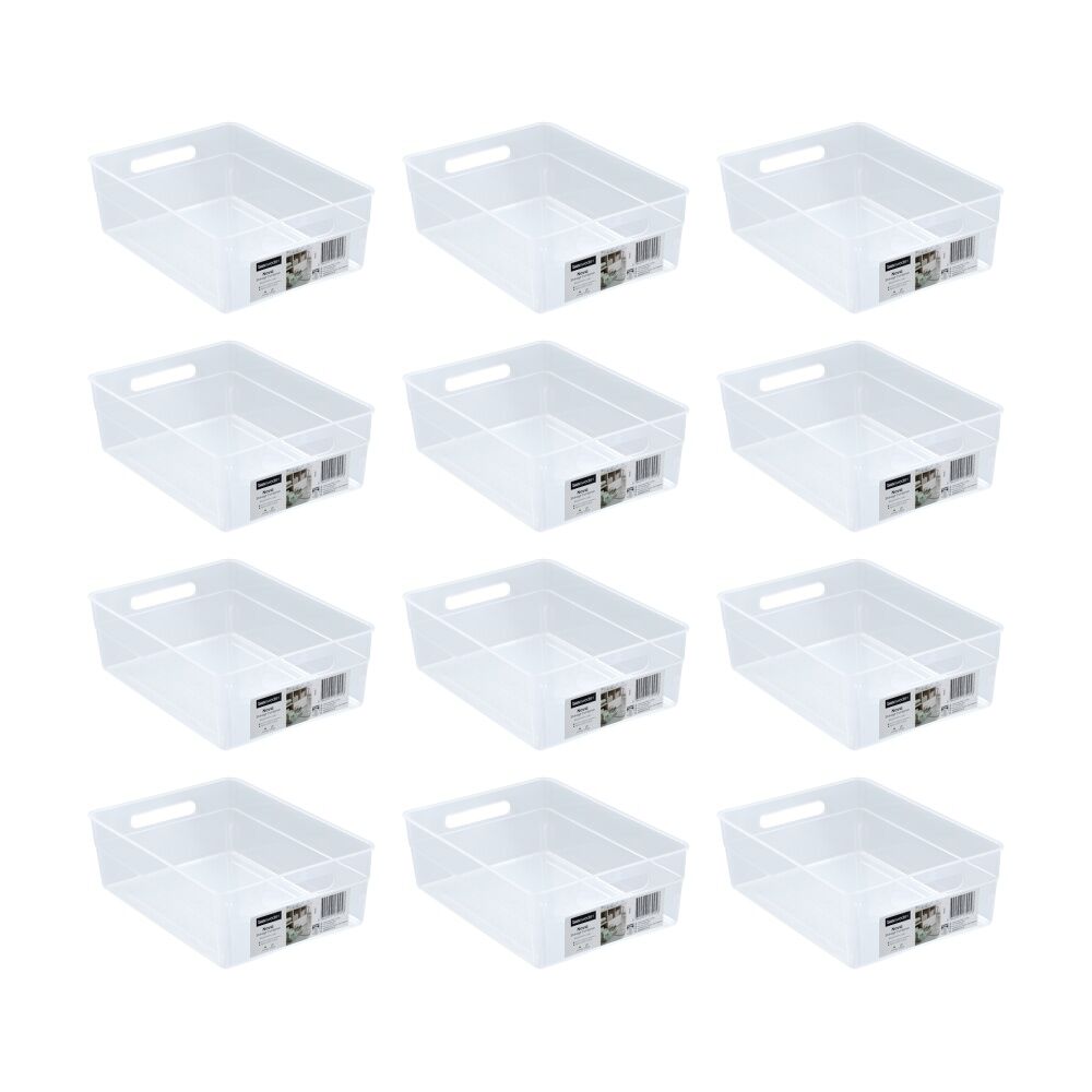 Boxsweden Nova Home/Office Plastic Storage Container 3.8L 28x20x9.5cm (12 Pack)