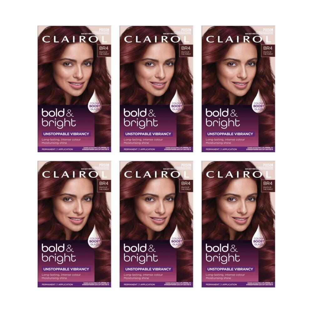 Clairol Permanent Hair Colour 1 Application Bold Bright BR4 Fruits Forest (6 Pack)