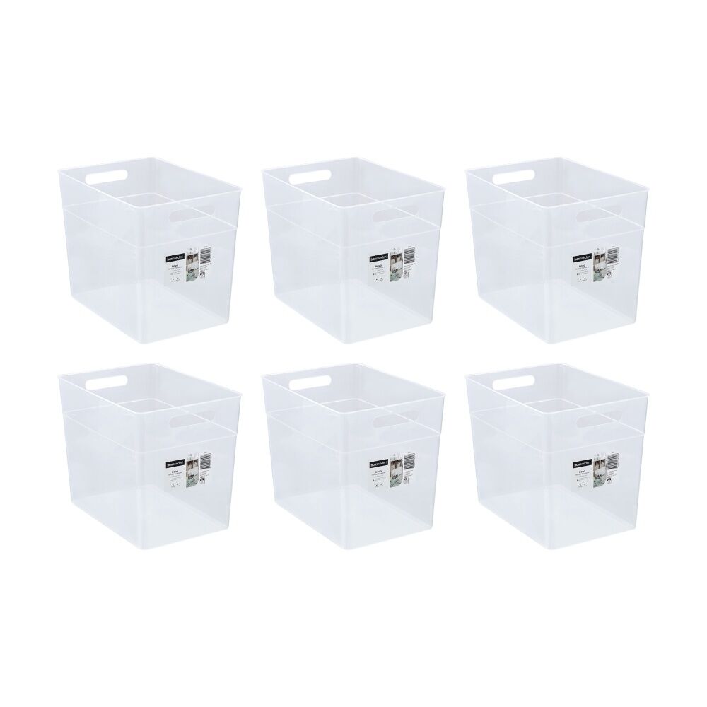 Boxsweden Nova Home/Office Plastic Storage Container 23L 36x25.5x30cm (6 Pack)