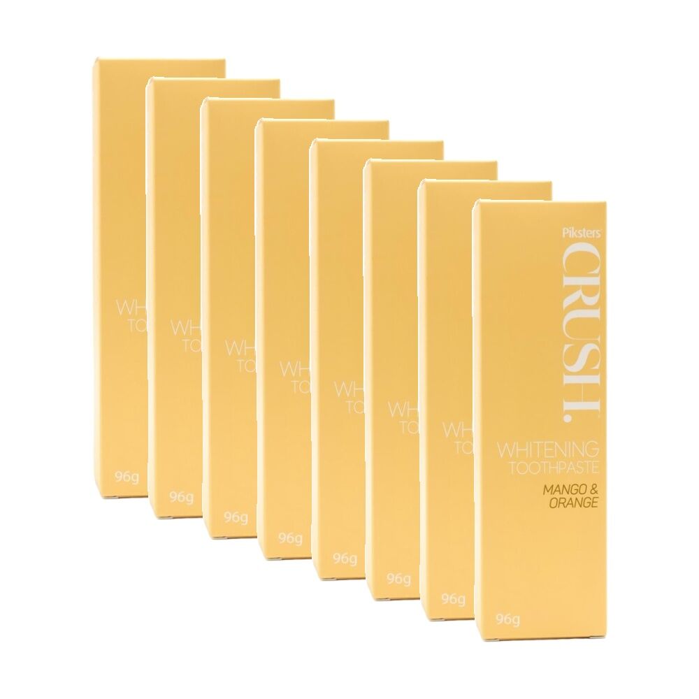 Piksters Crush Whitening Toothpaste Mango & Orange Flavour 96g (8 Pack)