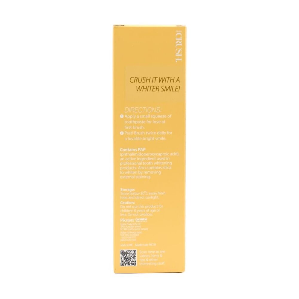 Piksters 96g Toothpaste Whitening Crush Mango And Orange - Fluoride And PAP For Whitening - 96g Tube — image 3