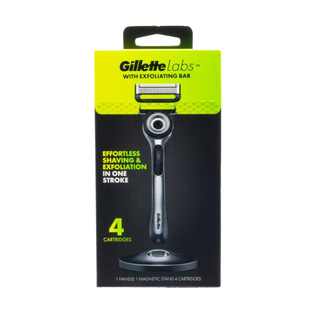 Gillette Labs 5 Blade Razor w/ Handle, Magnetic Stand & 4 Cartridges Men's (4 Pack) — image 2