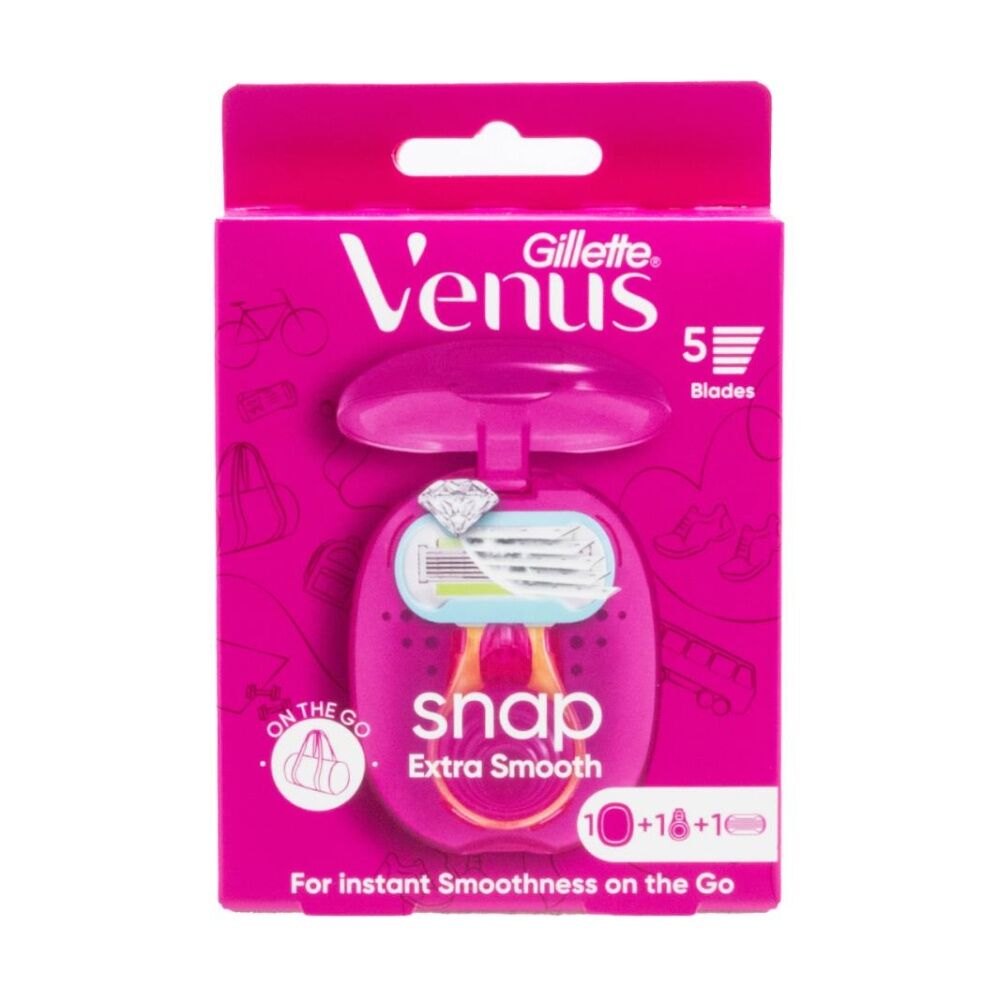Gillette Venus 5 Snap Extra Smooth Razor w/ Mini Handle & Travel Case (3 Pack) — image 2