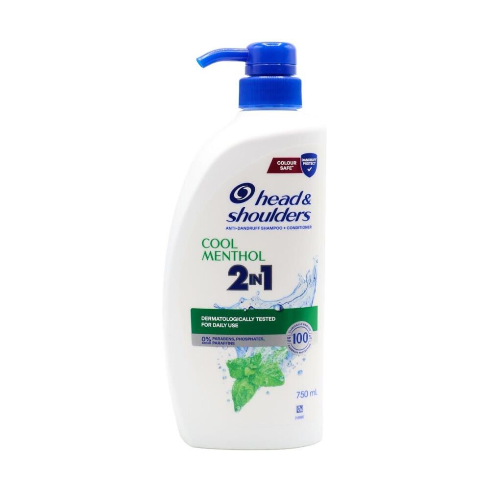 Head & Shoulders Cool Menthol 2 In 1 Shampoo Conditioner 750ml (6 Pack) — image 2