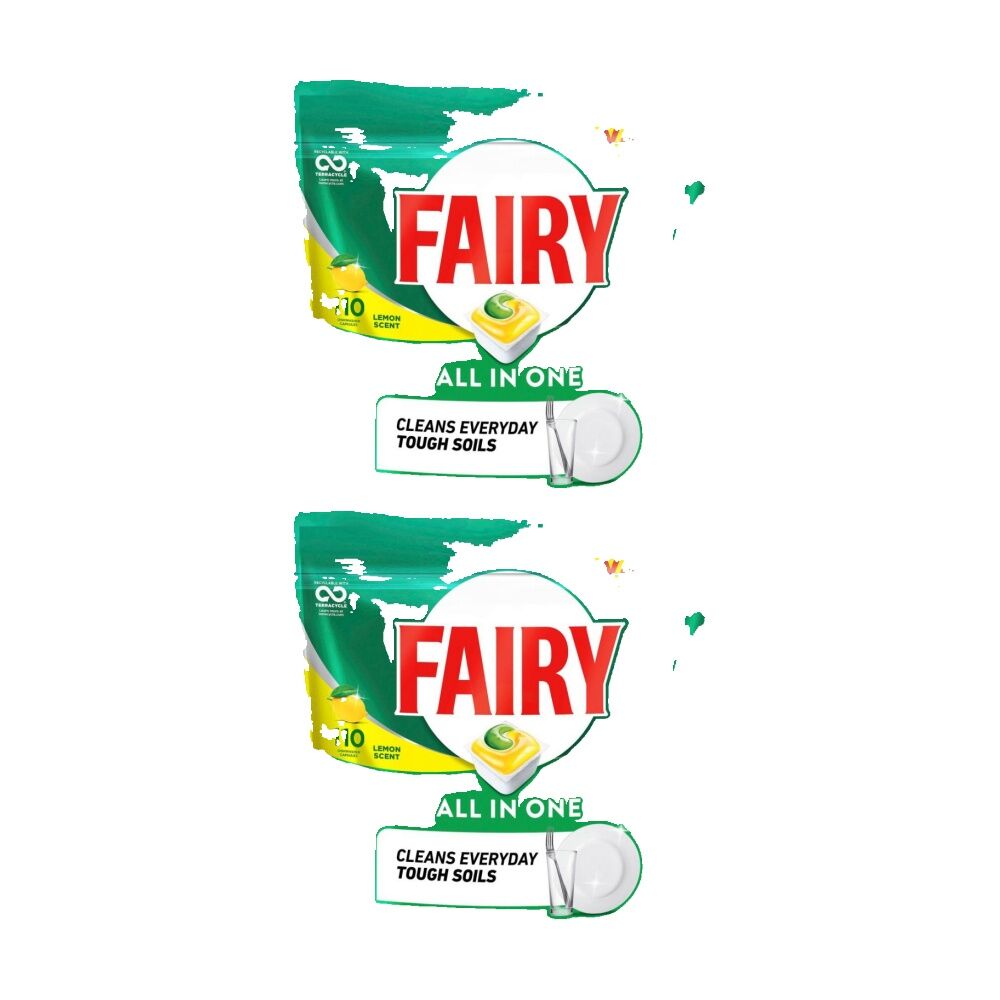 Fairy 110pc Fairy Dishwasher Tablets All In One Dish Cleaning Lemon Scent (2 Pack)