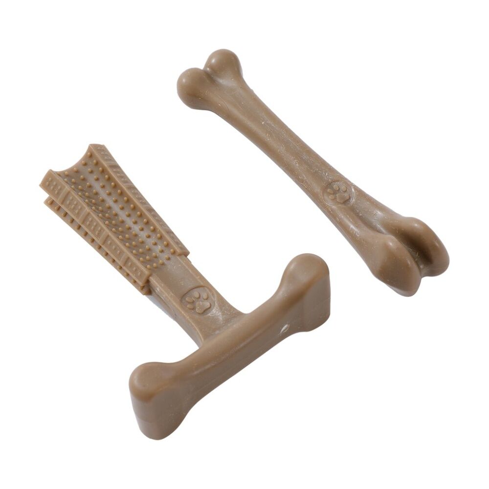 Paws and Claws 2pc Paws And Claws Pet Dog Cat Boobone Bone T Chew Toys Assorted (8 Pack) — image 3