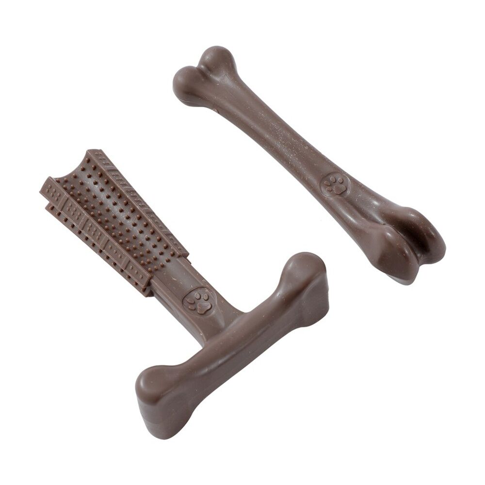 Paws and Claws 2pc Paws And Claws Pet Dog Cat Boobone Bone T Chew Toys Assorted (8 Pack) — image 7