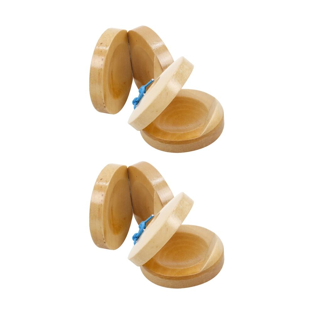 Vivaio 2pc Vivaio Castanets Kids Musical Instrument Classroom Learning 3Y+ Wood (2 Pack)