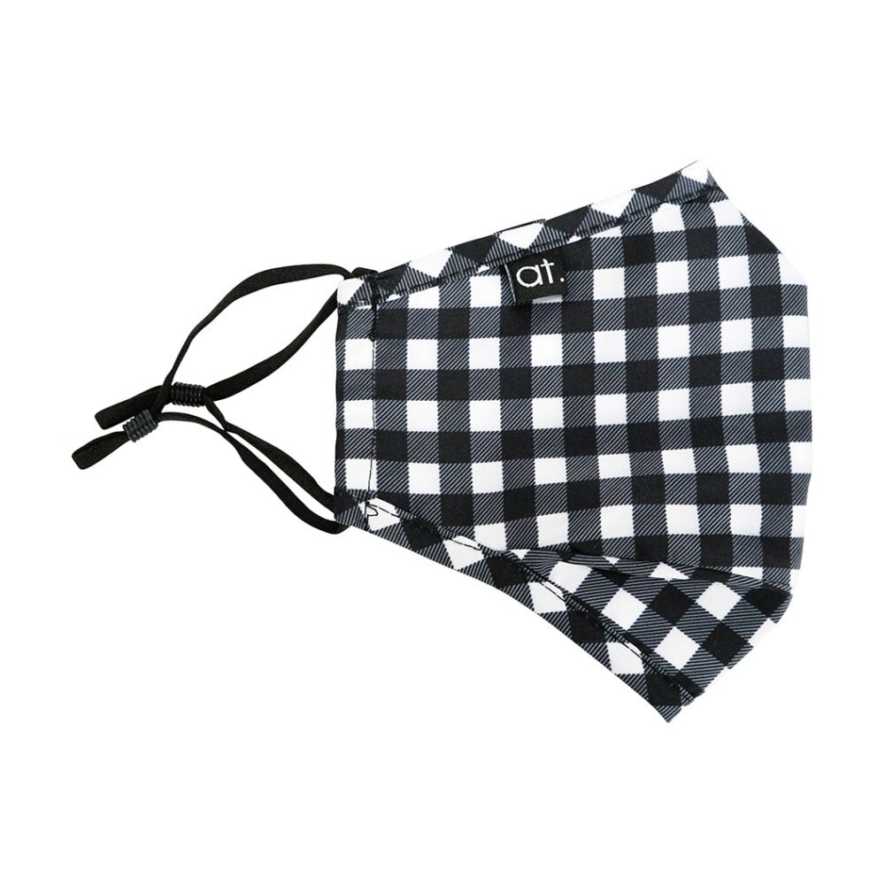 Annabel Trends Reusable Face Mask w/ Adjustable Ear Straps Black Gingham (3 Pack) — image 2