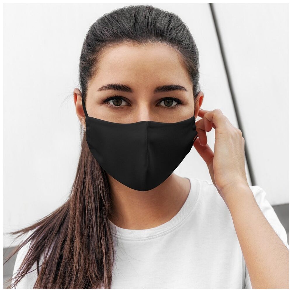 Annabel Trends Reusable Contoured Face Mask w/ Adjustable Ear Straps Black (3 Pack) — image 8