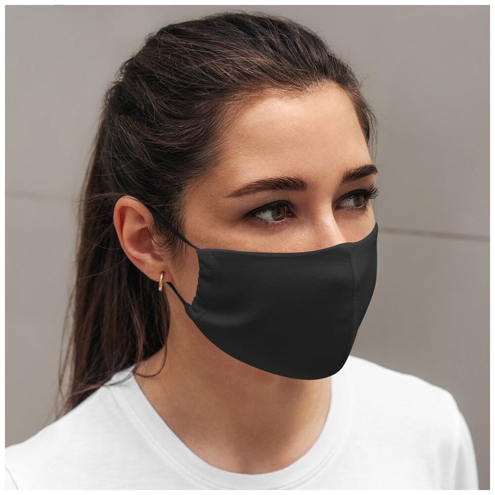 Annabel Trends Black Reusable Contoured Face Mask w/ Adjustable Ear Straps — image 5