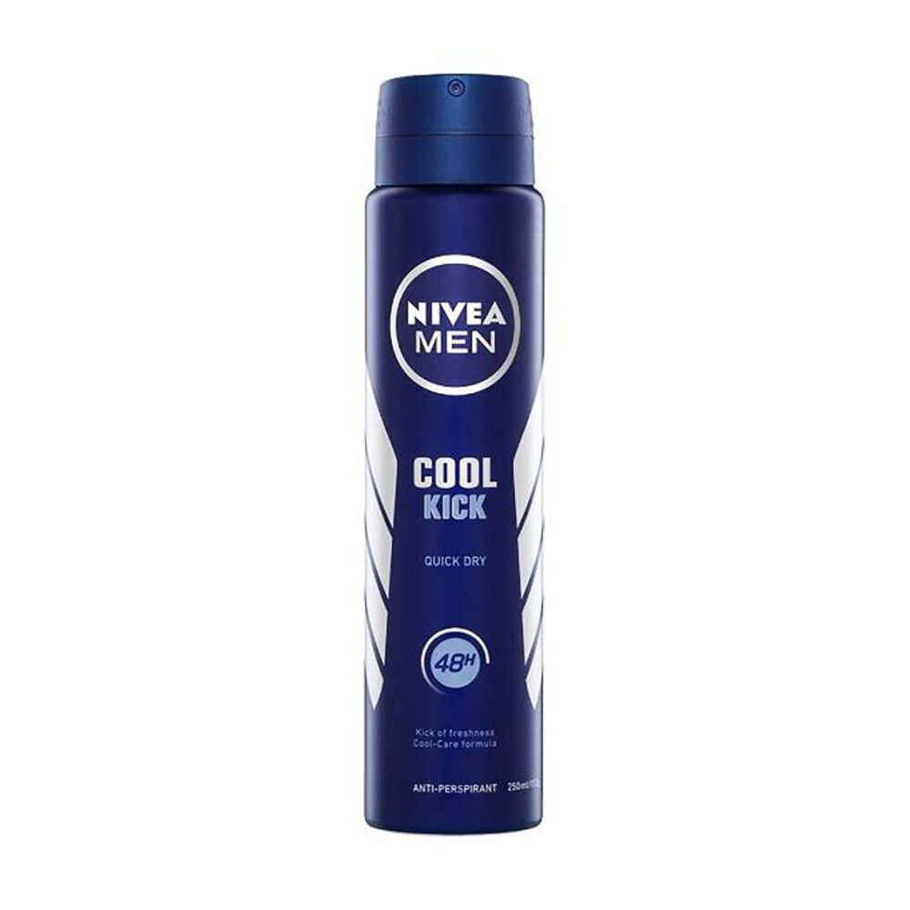 Nivea 250mL Cool Kick Men's Antiperspirant Deodorant Aerosol