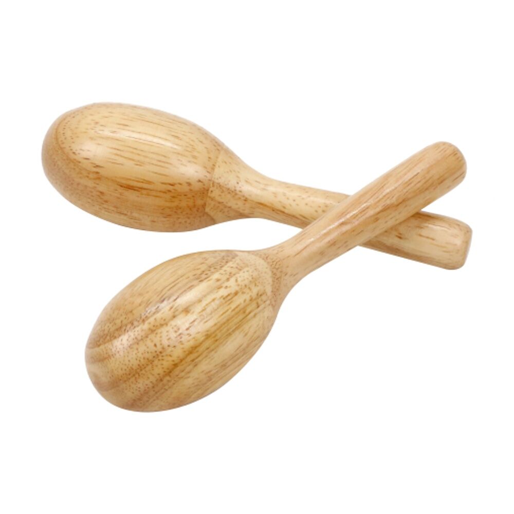 Vivaio 2pc Vivaio Natural Mini Wooden Maracas Musical Instrument Classroom 3Y+ Wood (2 Pack) — image 2