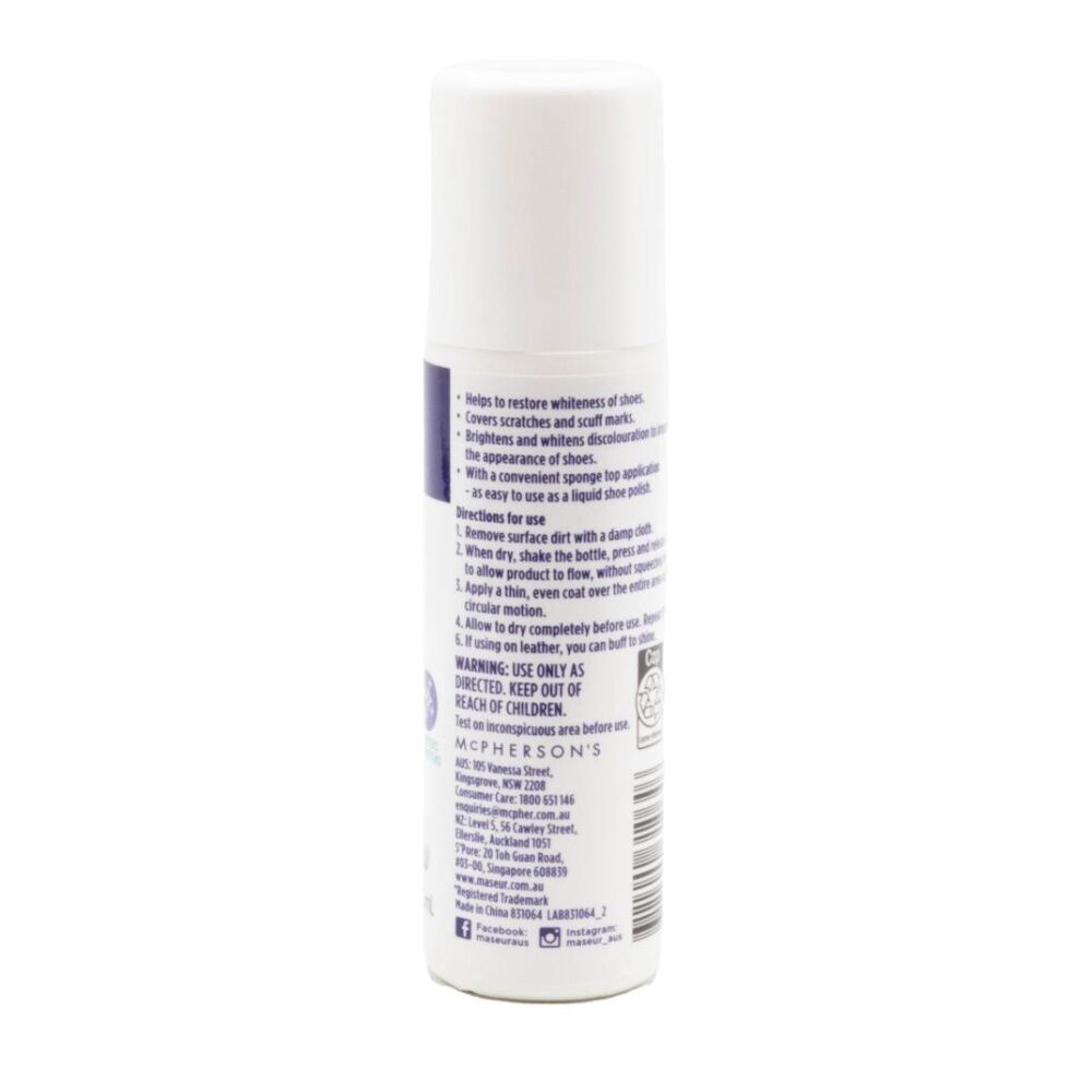 Maseur Sneaker Whitener Spray For Leather Vinyl & Rubber Shoes 75ml (12 Pack) — image 3