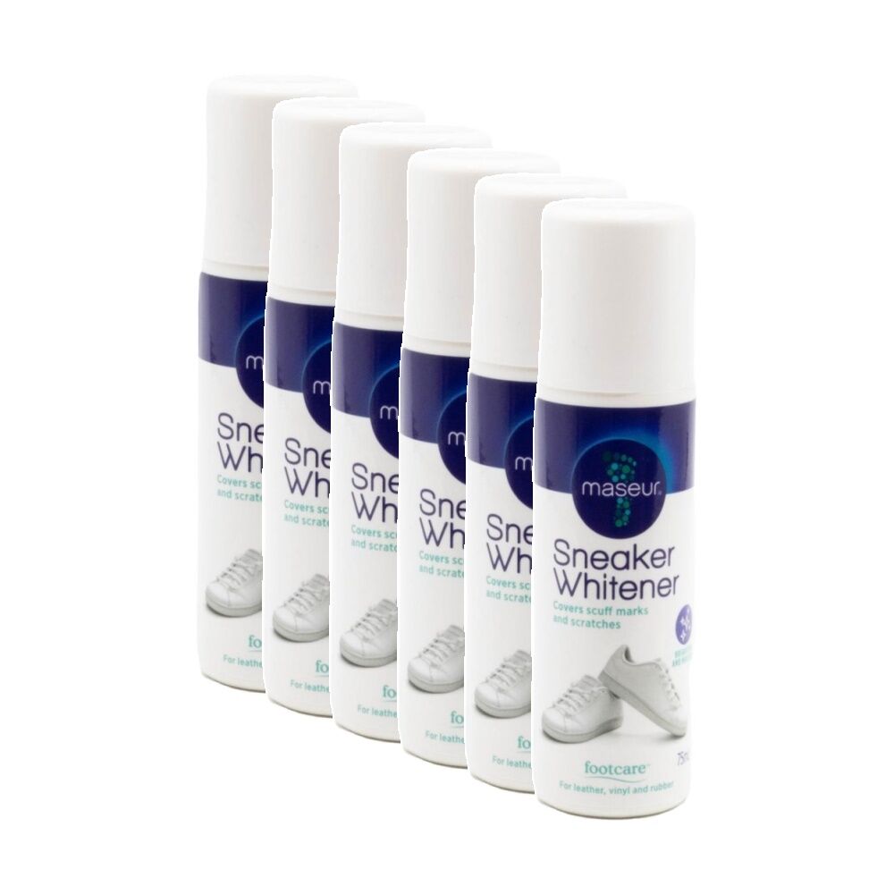Maseur Sneaker Whitener Spray For Leather Vinyl & Rubber Shoes 75ml (6 Pack)
