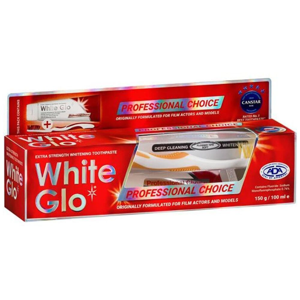 White Glo Professional Choice Toothbrush & Toothpaste Set 150g (6 Pack) — image 2