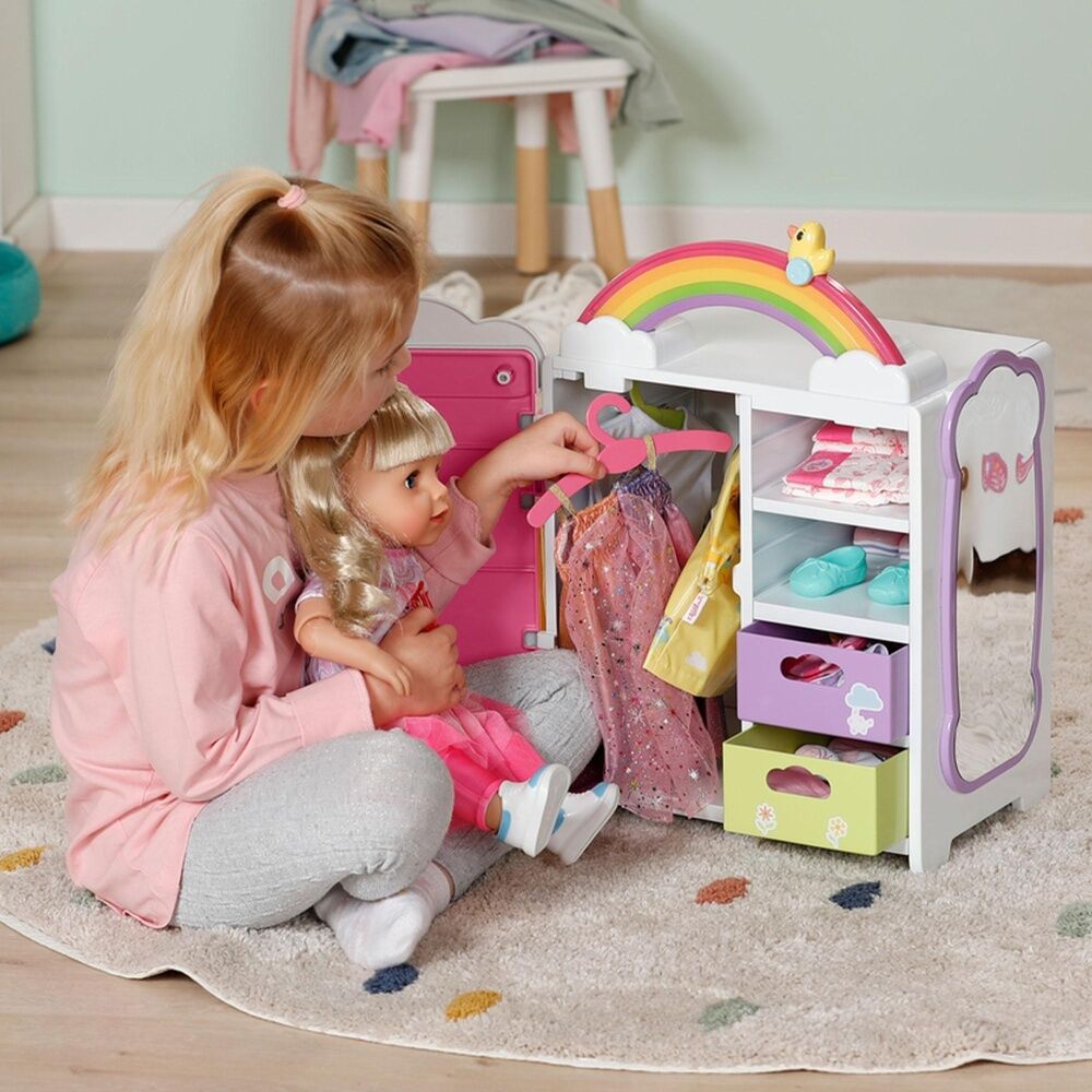 Baby Born Rainbow Wardrobe Playset With Glowing Lights Sounds Storage — image 2