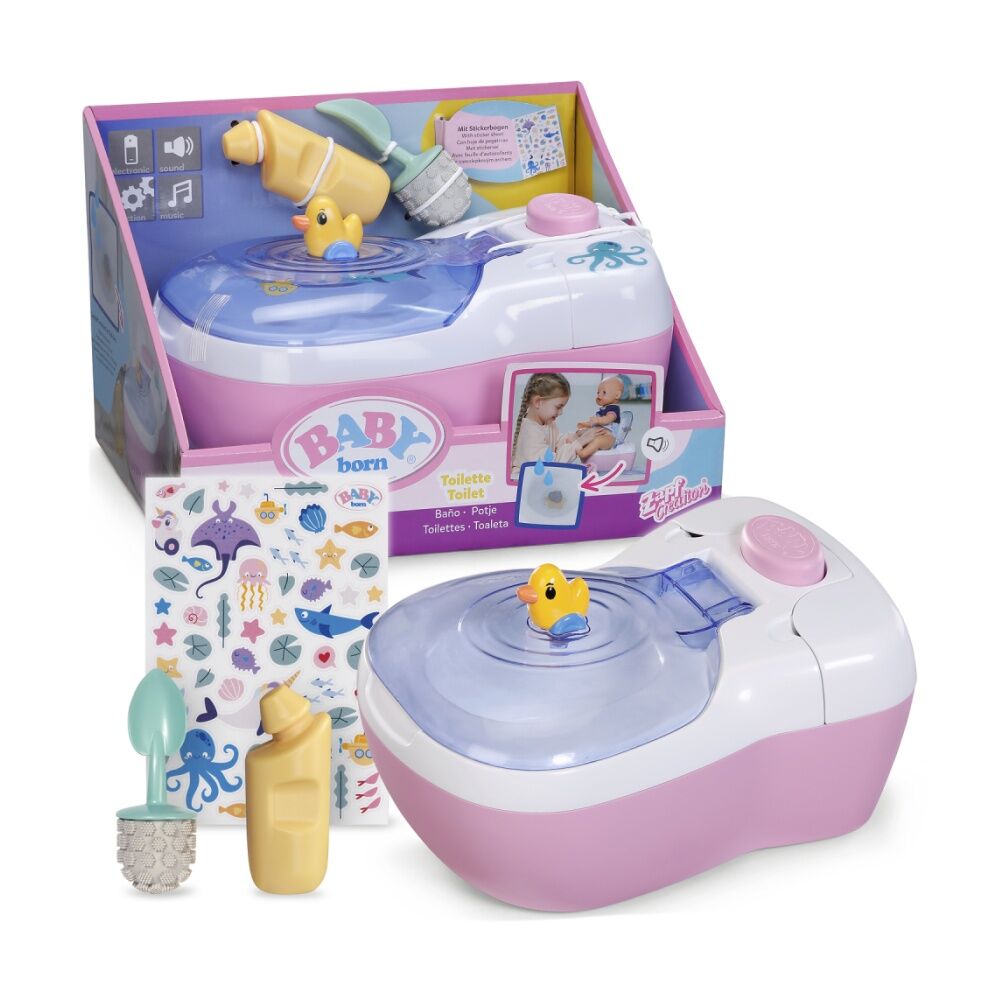 Baby Born Kids/Toddler Toy 3y+ Toilet for Doll Kids Playset