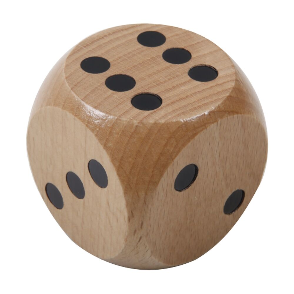 Vivaio Wooden Dice Natural Wood Educational Math Toy w/ Dots 3y+ Brown (3 Pack) — image 2