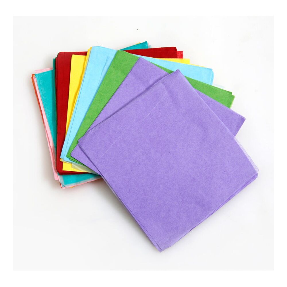 Tacco 480pc Tacco Coloured Tissue Squares Craft Paper 125cm Sheets Multicolour (2 Pack) — image 2