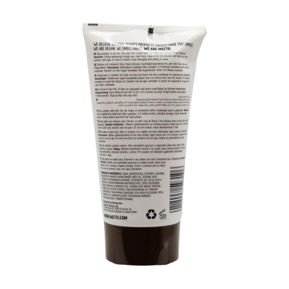 Inecto Naturals 150mL Moisturising Vegan Coconut Oil Hair Mask For Dry — image 2