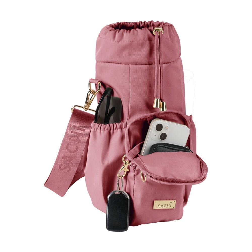 Sachi Crossbody Insulated Bottle Bag With Drawstring Closure Blush 24cm Sachi — image 8