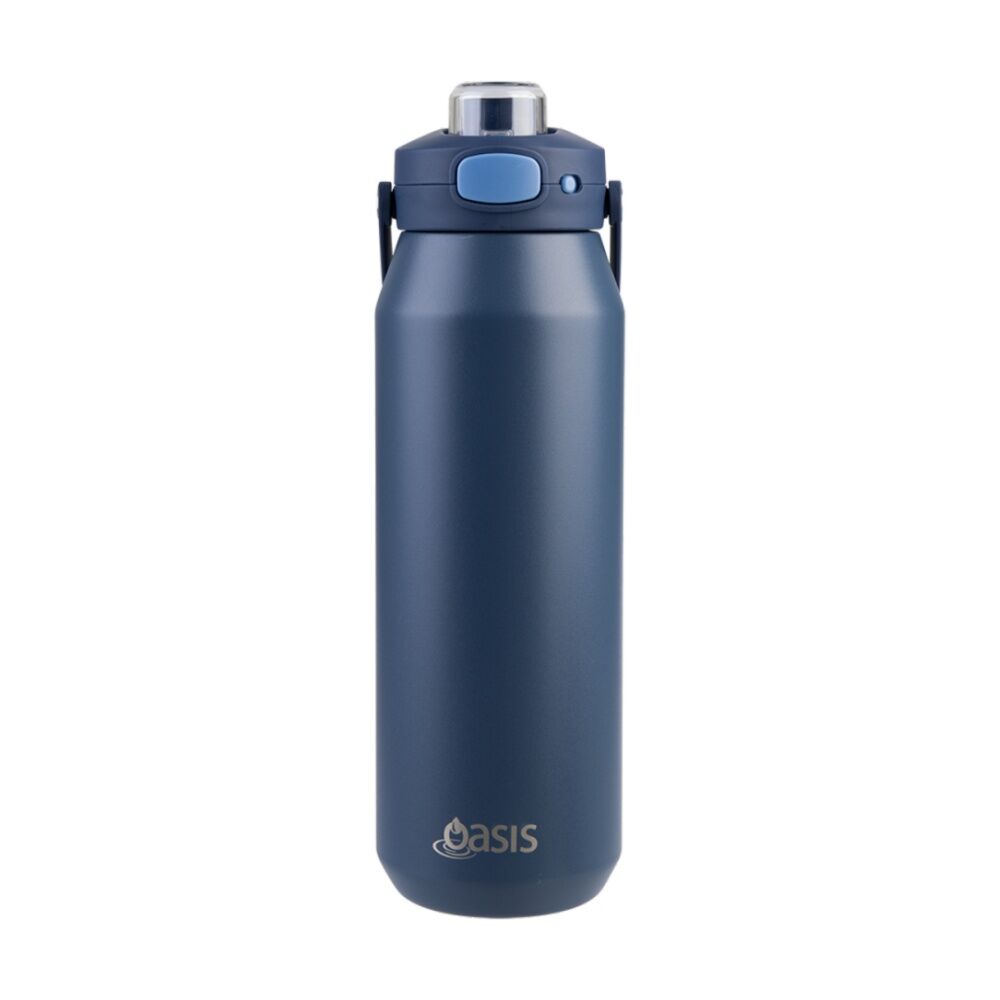 Oasis Double Wall Insulated Drink Bottle 1L Indigo