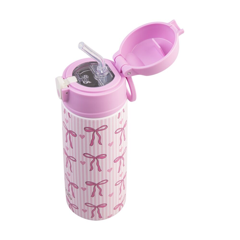 Oasis Kids Drink Bottle Insulated Stainless Steel Bows And Hearts 550ml Oasis — image 8