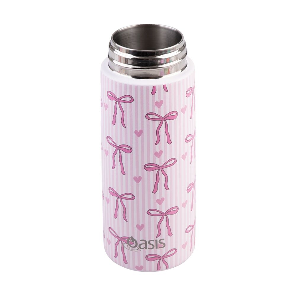 Oasis Kids Drink Bottle Insulated Stainless Steel Bows And Hearts 550ml Oasis — image 9