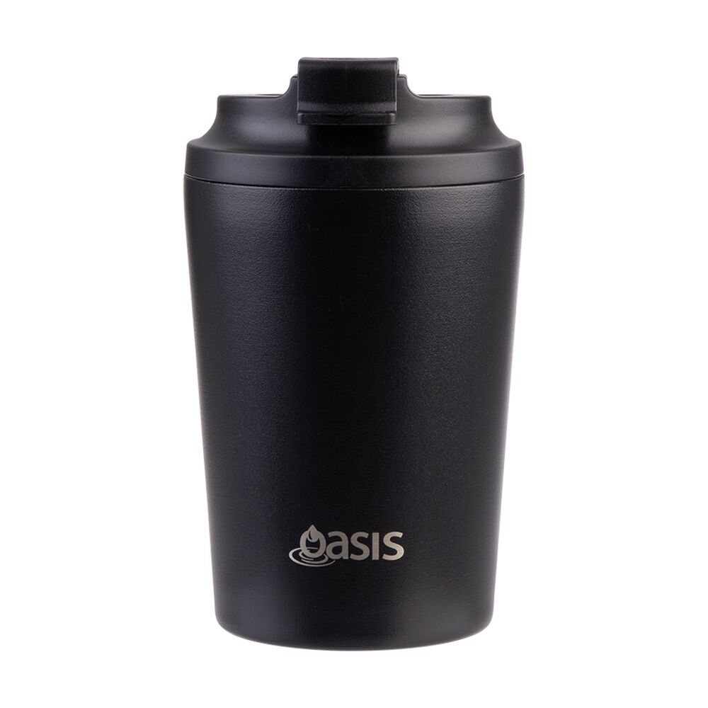 Oasis Ceramic Stainless Steel Coffee Cup D/Wall Insulated Black 235ml (2 Pack) — image 2