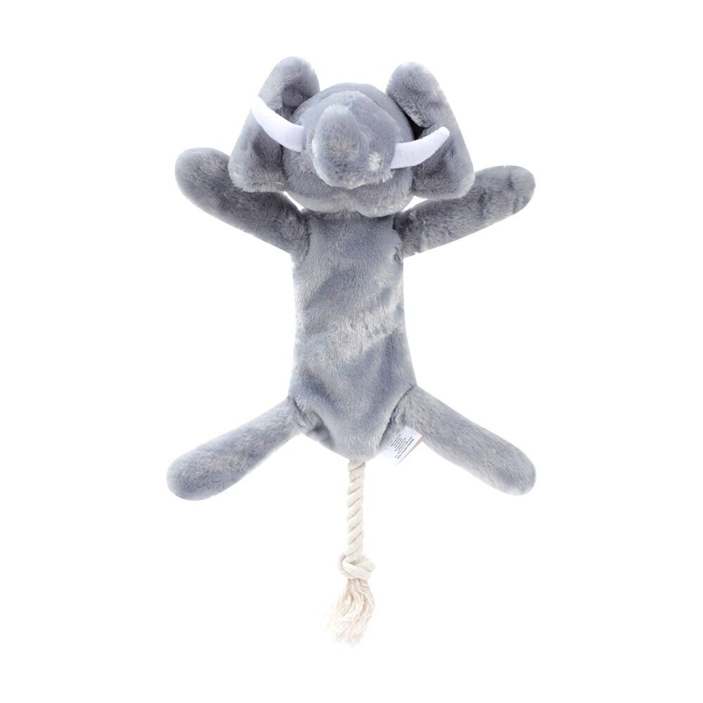 Paws and Claws Safari Rope Skeleton Plush Elephant Dog Pull/Tug Toy 38x12cm (6 Pack) — image 2